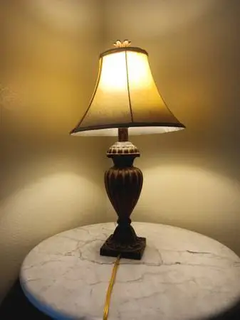 Table Lamp W Shade 26 Tall 12 Wide