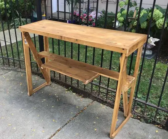Wood table made in New Zealand