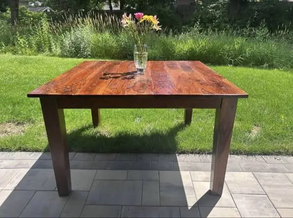 Solid wood table by Gabberts.  Dining / Kitchen