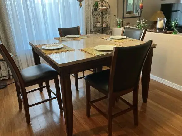Contemporary dining room set pub height
