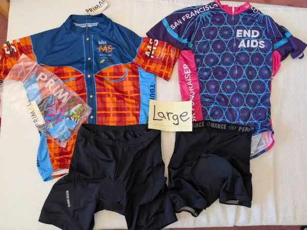 NEW / Pre-Owned Cycling Jerseys AND Padded Shorts