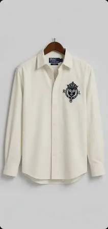 Rare Vintage brandnew Polo Ralph Lauren White Tennis embroided shirt