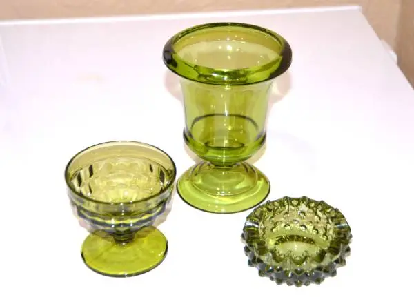Green Olive Indiana Glass