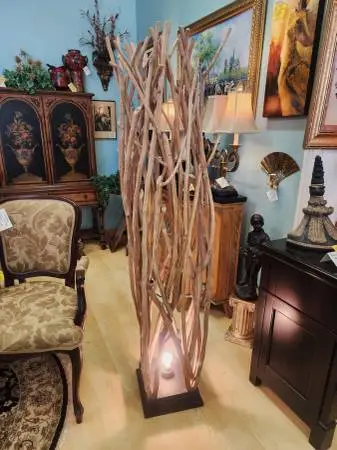 Tall Driftwood Floor Lamp
