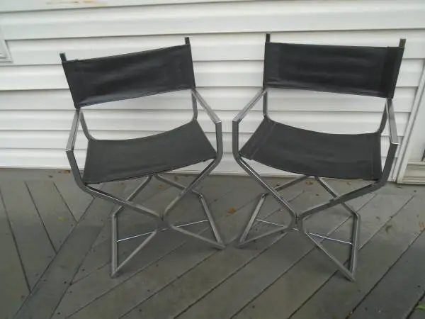 MCM Chrome Directors Chairs Set of  2