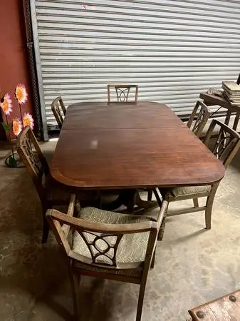 Vintage Duncan Phyfe Style Table and Chairs