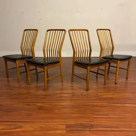 5 Sets Vintage Dining Chairs, Mid Century, Danish Etc.