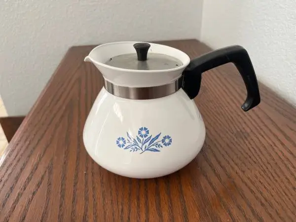 Beautiful Corning Cornflower Blue Kettle