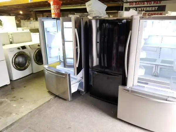 Huge sale today nice Refurbished Fridge washer stackable free warranty