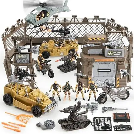 JOYIN Military Base Toys Set Including Army Vehicles, Army Men Action
