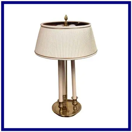 Vintage Stiffel Brass Three-light Bouillotte Table Lamp