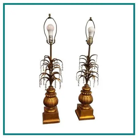 Vintage Italian Regency Table Lamps, Pair