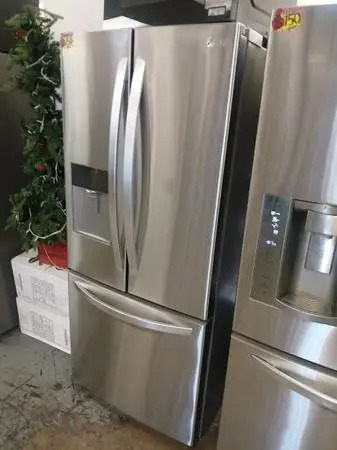 30 lg stainless steel compact French door refrigerator ice and water