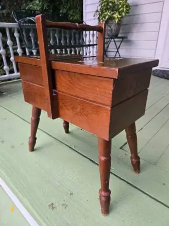 Mid Century Compartmented Sewing Box