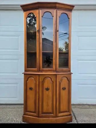 Mid Century Diminutive Maple Breakfront
