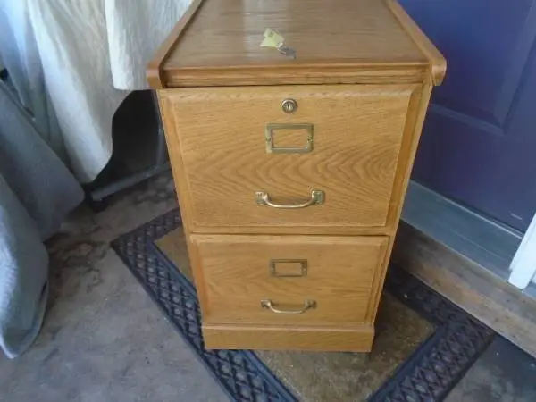 Oak Filing Cabinet