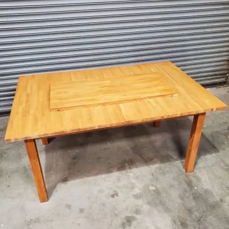 1999 IKEA JÖRNA Edge Joined Oak Dining Table w/Leaf