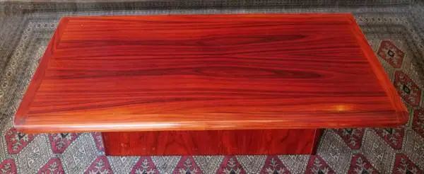 Vejle Stole Brand Large Danish MCM Rosewood Pedestal Base Coffee Table