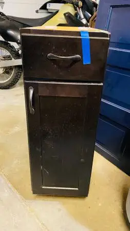 2 Cabinets Ebony, dark walnut OBO