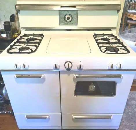 VINTAGE KENMORE 5 BURNER GAS STOVE DOUBLE OVEN WORKING CONDITION