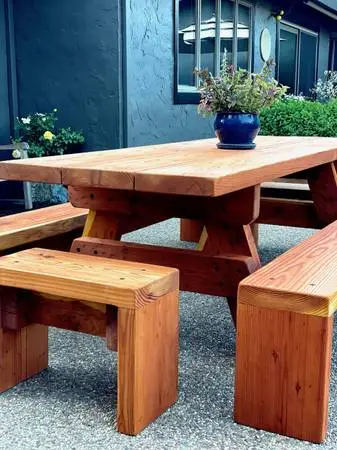 Custom Handmade Redwood furniture