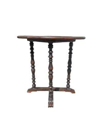 Vintage demilune accent table/plant stand