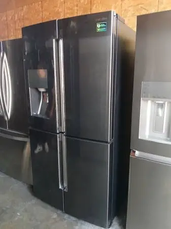 Showcase samsung black stainless steel counter depth refrigerator