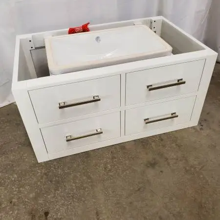 Restoration Hardware Hutton Single Floating Vanity w/RH Square Basin