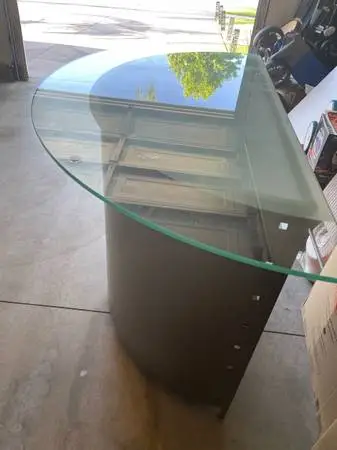 BAR WITH GLASS TOP FOR SALE