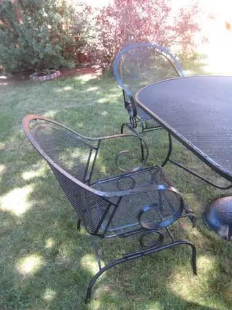 Wrought iron patio set