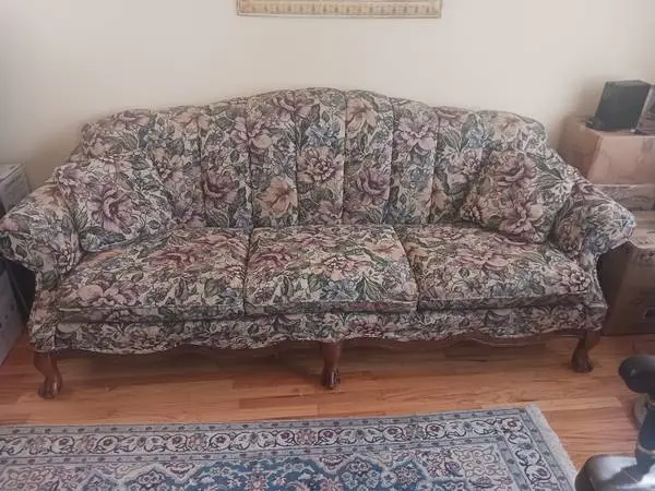 Floral Tapestry Couch