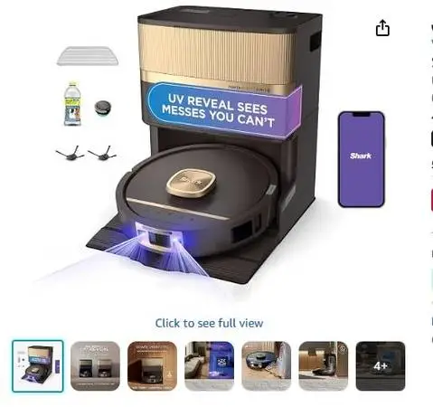 Shark UV Reveal PowerDetect Robot Vacuum + Mop (NIB)