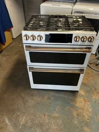 /FREE delivery GE CAFE double oven stove matte white bronze knobs