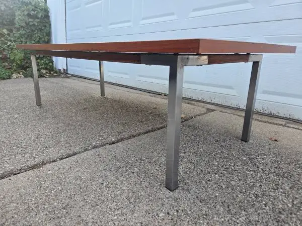 Mid Century Danish Modern Floating Top Teak Cocktail Table