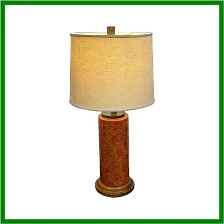 Late 20th Century Mid-century Modern Lava Glaze Ceramic Table Lamp