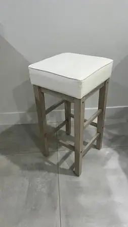 Modern Bar Wooden Stool Chair. Pair, Like New