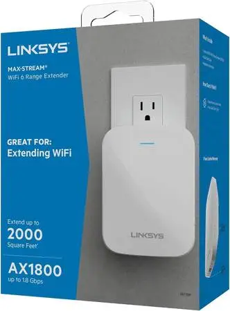 Linksys RE7350 Dual-Band Wi-Fi 6 Wireless Range Extender, White, NEW