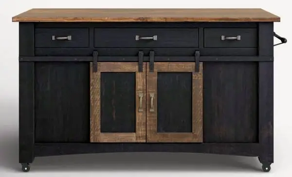 Newer Large Farmhouse Style Kitchen Island on Caster wheels