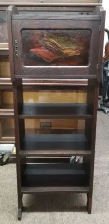 Antique Victorian Tiger Oak Bookcase