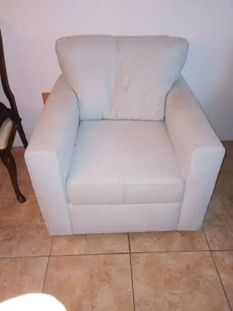 Selling light blue Avalon chair and ottoman