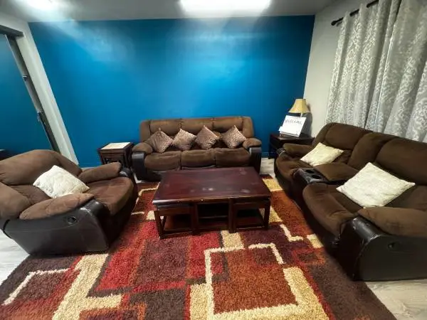 recliner sofa set with love seat,centre and side tables