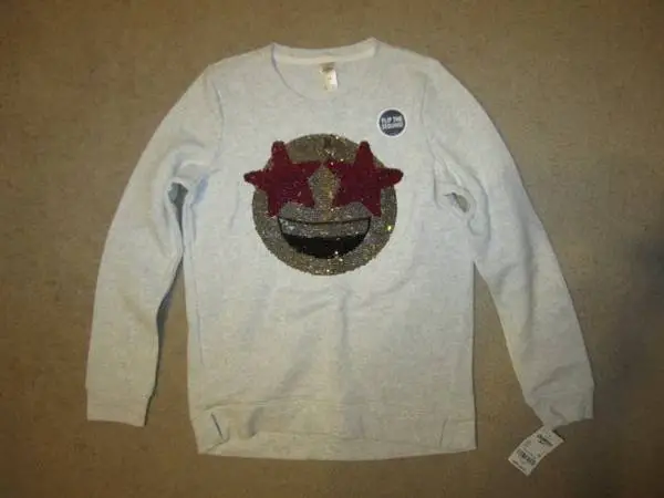 Oshkosh BGosh New w Tag Sequin Smiley Face Sweatshirt