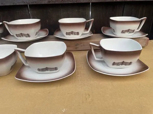 Vintage California Orchard Ware Mid Century Modern China Teacup Saucer