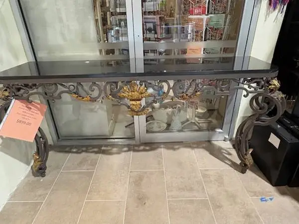 Marble console – Beautiful Antique Look table- 72 LX18 ¼ DX35’H
