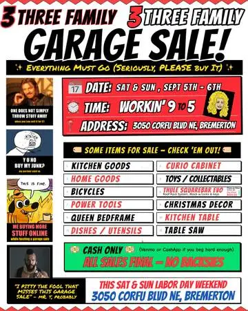 3 family garage sale!