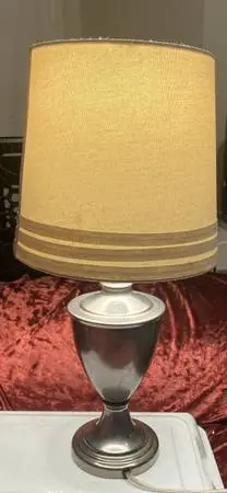 Nickel Table Lamp + Shade