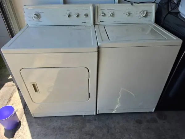 Kenmore almond color washer and gas dryer