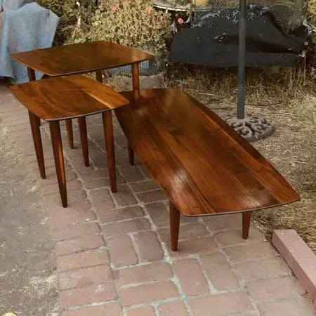 3pc MCM SOLID walnut Ace-Hi MCM Surfboard SOLD SEPARATELY or all