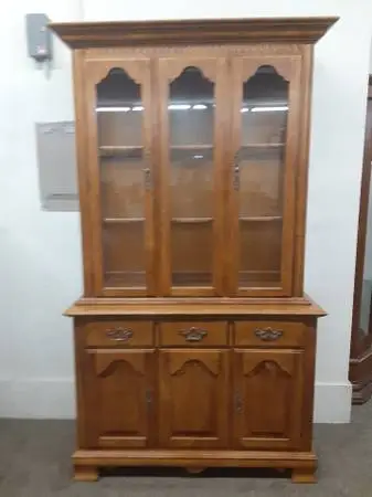 Solid Maple Buffet, China Cabinet,  Open Hutch