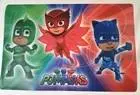 PJ MASKS kids placemat TV series Disney cartoon Catboy & Owlette & Gek